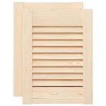Vidaxl portes d'armoire � persiennes 2 pcs 39, 5x29, 5 cm pin massif