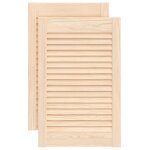 Vidaxl portes d'armoire � persiennes 2 pcs 61, 5x39, 4 cm pin massif
