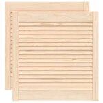 Vidaxl portes d'armoire à persiennes 2 pcs 61, 5x59, 4 cm pin massif Vidaxl portes d'armoire à persiennes 2 pcs 61, 5x59, 4 cm pin massif