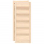 Vidaxl portes d'armoire  persiennes 2 pcs 99, 3x39, 4 cm pin massif
