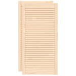 Vidaxl portes d'armoire � persiennes 2 pcs 99, 3x49, 4 cm pin massif