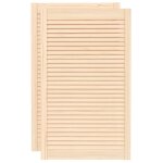 Vidaxl portes d'armoire � persiennes 2 pcs 99, 3x59, 4 cm pin massif