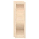 Vidaxl portes d'armoire � persiennes 2 pcs 99x29, 5 cm pin massif