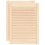 Vidaxl portes d'armoire � persiennes 2pcs 69x49, 4cm bois de pin massif