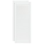 Vidaxl portes d'armoire � persiennes 2pcs blanc 99, 3x39, 4cm pin massif