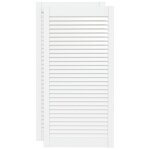 Vidaxl portes d'armoire � persiennes 2pcs blanc 99, 3x49, 4cm pin massif