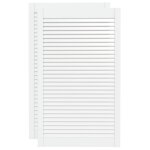 Vidaxl portes d'armoire � persiennes 2pcs blanc 99, 3x59, 4cm pin massif