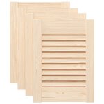 Vidaxl portes d'armoire � persiennes 4 pcs 39, 5x29, 5 cm pin massif