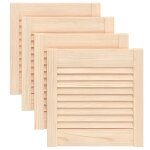 Vidaxl portes d'armoire � persiennes 4 pcs 39, 5x39, 4 cm pin massif