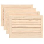 Vidaxl portes d'armoire � persiennes 4 pcs 39, 5x59, 4 cm pin massif