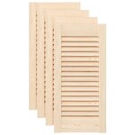 Vidaxl portes d'armoire  persiennes 4 pcs 61, 5x29, 5 cm pin massif