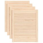 Vidaxl portes d'armoire � persiennes 4 pcs 61, 5x49, 4 cm pin massif