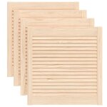 Vidaxl portes d'armoire � persiennes 4 pcs 61, 5x59, 4 cm pin massif