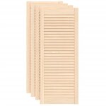 Vidaxl portes d'armoire à persiennes 4 pcs 99, 3x39, 4 cm pin massif Vidaxl portes d'armoire à persiennes 4 pcs 99, 3x39, 4 cm pin massif