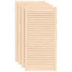 Vidaxl portes d'armoire � persiennes 4 pcs 99, 3x49, 4 cm pin massif
