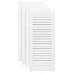 Vidaxl portes d'armoire  persiennes 4 pcs blanc 69x29, 5 cm