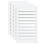 Vidaxl portes d'armoire  persiennes 4 pcs blanc 69x39, 4 cm pin massif