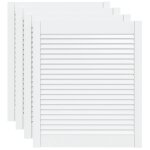 Vidaxl portes d'armoire � persiennes 4 pcs blanc 69x59, 4 cm pin massif