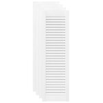 Vidaxl portes d'armoire � persiennes 4 pcs blanc 99x29, 5 cm