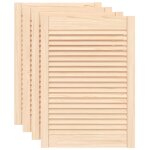Vidaxl portes d'armoire  persiennes 4pcs 69x49, 4cm bois de pin massif