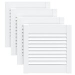 Vidaxl portes d'armoire � persiennes 4pcs blanc 39, 5x39, 4cm pin massif