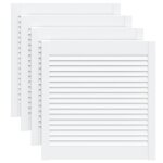 Vidaxl portes d'armoire � persiennes 4pcs blanc 61, 5x59, 4cm pin massif