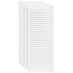 Vidaxl portes d'armoire � persiennes 4pcs blanc 99, 3x39, 4cm pin massif