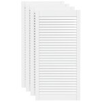 Vidaxl portes d'armoire � persiennes 4pcs blanc 99, 3x49, 4cm pin massif