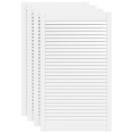 Vidaxl portes d'armoire � persiennes 4pcs blanc 99, 3x59, 4cm pin massif