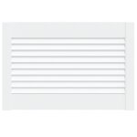 Vidaxl porte d'armoire � persiennes blanc 39, 5x59, 4 cm pin massif