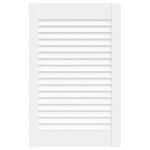 Vidaxl porte d'armoire � persiennes blanc 61, 5x39, 4 cm pin massif