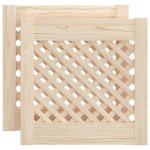 Vidaxl portes d'armoires en treillis 2 pcs 39, 5x39, 5 cm pin massif