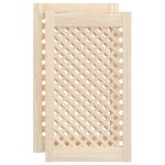 Vidaxl portes d'armoires en treillis 2 pcs 39, 5x69 cm pin massif