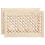 Vidaxl portes d'armoires en treillis 2 pcs 59, 5x39, 5 cm pin massif