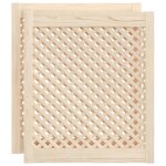 Vidaxl portes d'armoires en treillis 2 pcs 59, 5x69 cm pin massif