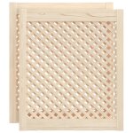 Vidaxl portes d'armoires en treillis 2 pcs 59, 5x69 cm pin massif