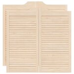 Vidaxl portes battantes  persiennes 2paires 100x100cm bois massif pin