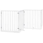 Vidaxl porte pour chien pliable à 4 panneaux, blanche, 320 cm, bois de peuplier Vidaxl porte pour chien pliable à 4 panneaux, blanche, 320 cm, bois de peuplier
