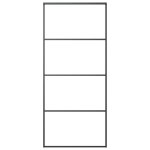 Vidaxl porte coulissante aluminium et verre esg 90x205 cm noir