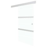 Vidaxl porte coulissante butes souples verre esg aluminium 76x205 cm