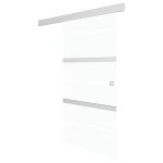 Vidaxl porte coulissante but�es souples verre esg aluminium 90x205 cm
