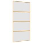 Vidaxl porte coulissante dor� 102, 5x205 cm verre esg d�poli aluminium