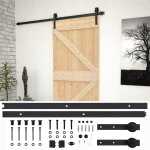Vidaxl porte coulissante avec kit de quincaillerie 80x210cm pin massif