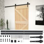 Vidaxl porte coulissante avec kit de quincaillerie 80x210cm pin massif
