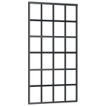 Vidaxl porte coulissante verre esg et aluminium 102x205 cm noir