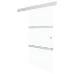 Vidaxl porte coulissante verre esg et aluminium 90x205 cm argent�