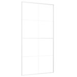 Vidaxl porte coulissante verre esg d�poli aluminium 102, 5x205 cm blanc