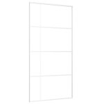Vidaxl porte coulissante verre esg d�poli aluminium 102, 5x205 cm blanc