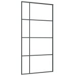 Vidaxl porte coulissante verre esg d�poli aluminium 102, 5x205 cm noir