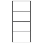 Vidaxl porte coulissante verre esg d�poli et aluminium 90x205 cm noir